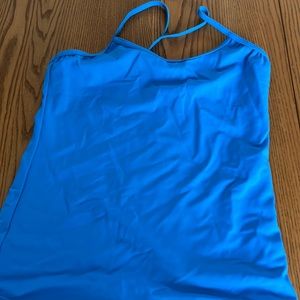 Light blue dance or gymnastic tank